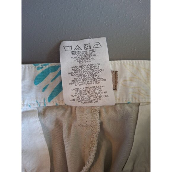 Lee Women Capri Chino Pants Size 10 Khaki Wide Leg Flat Front Preppy Classiccore - Picture 4 of 7